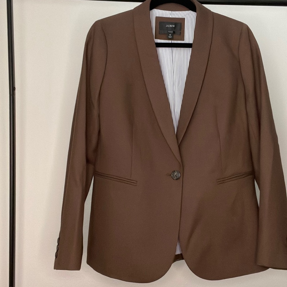 NWOT J Crew Parke blazer in chocolate brown